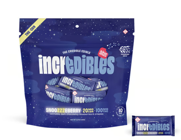 Photograph of product: Dark Chocolate Snoozzzeberry Bites 5:1 TH-oui:CBN [10pk] | 100mg
