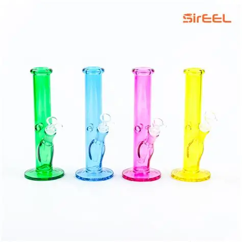 Photograph of product: SirEEL  - 10" Vibrant Tube Bong with Flower Bowl - Assorted Colors
