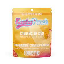 Photograph of product: P. Kushy Punch 100mg TH-oui Gummies - Strawberry Lemonade (Private Reserve) - 