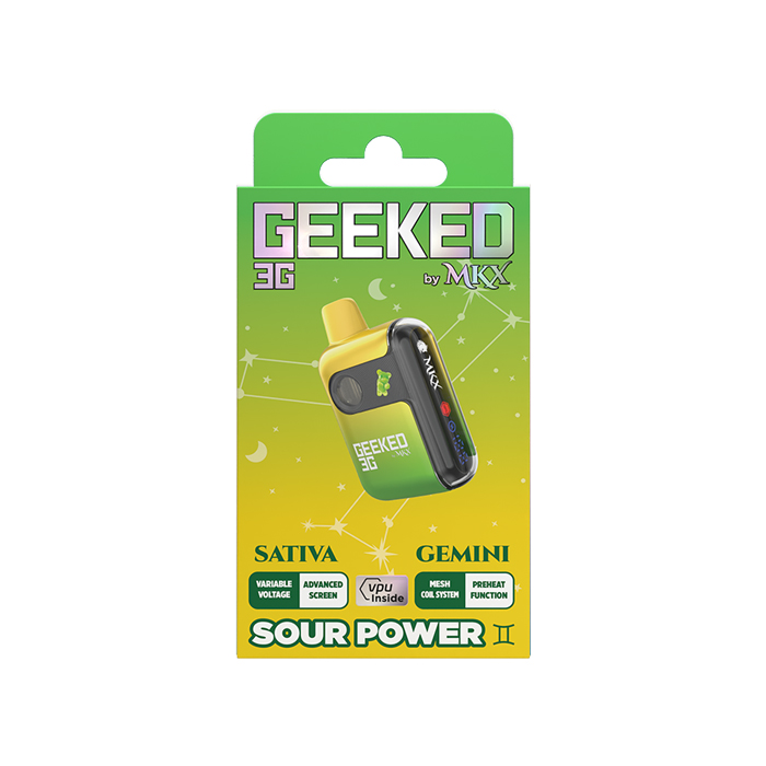 Photograph of product: Geeked Sour Power Disposable Vape, Oui'd, 3g