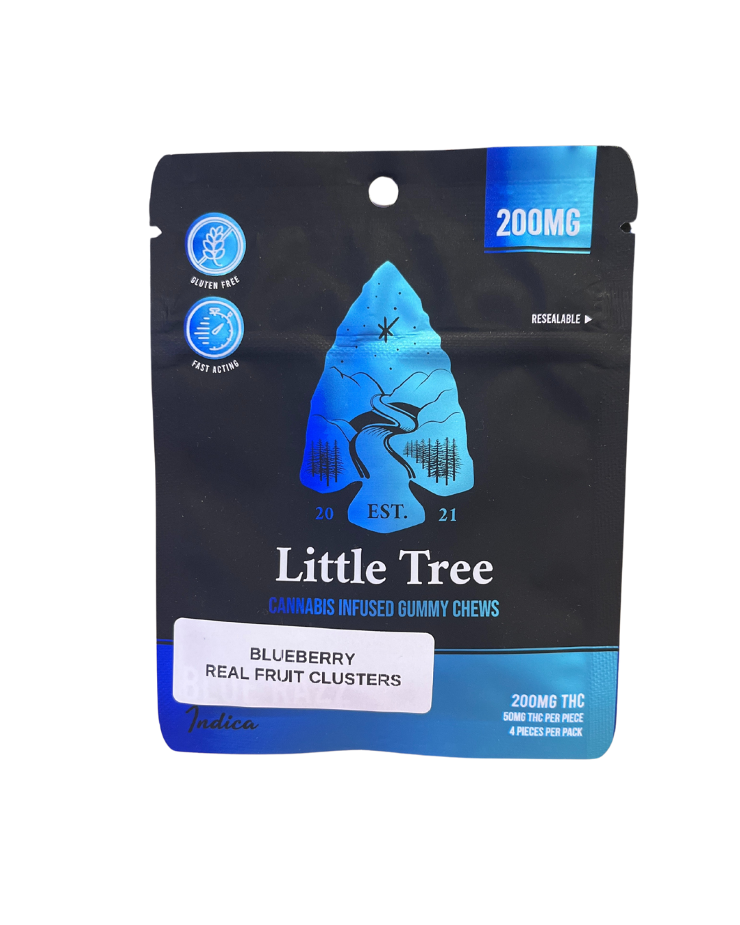Photograph of product: Little Tree | Fruit Clusters | Blueberry | 200mg