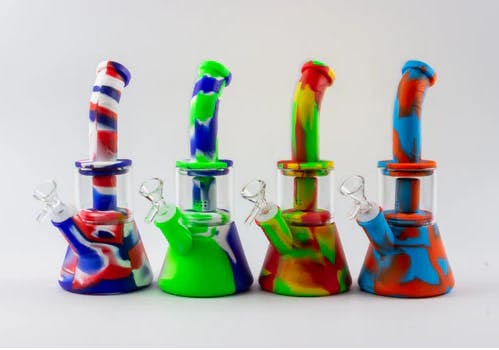 Photograph of product: Silicone w/ Glass Water Pipe - 