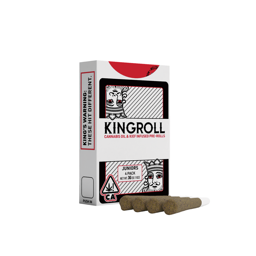 Photograph of product: KINGROLL - Moonbow x Rainbow Belts (Hybrid) 4pk Infused Preroll