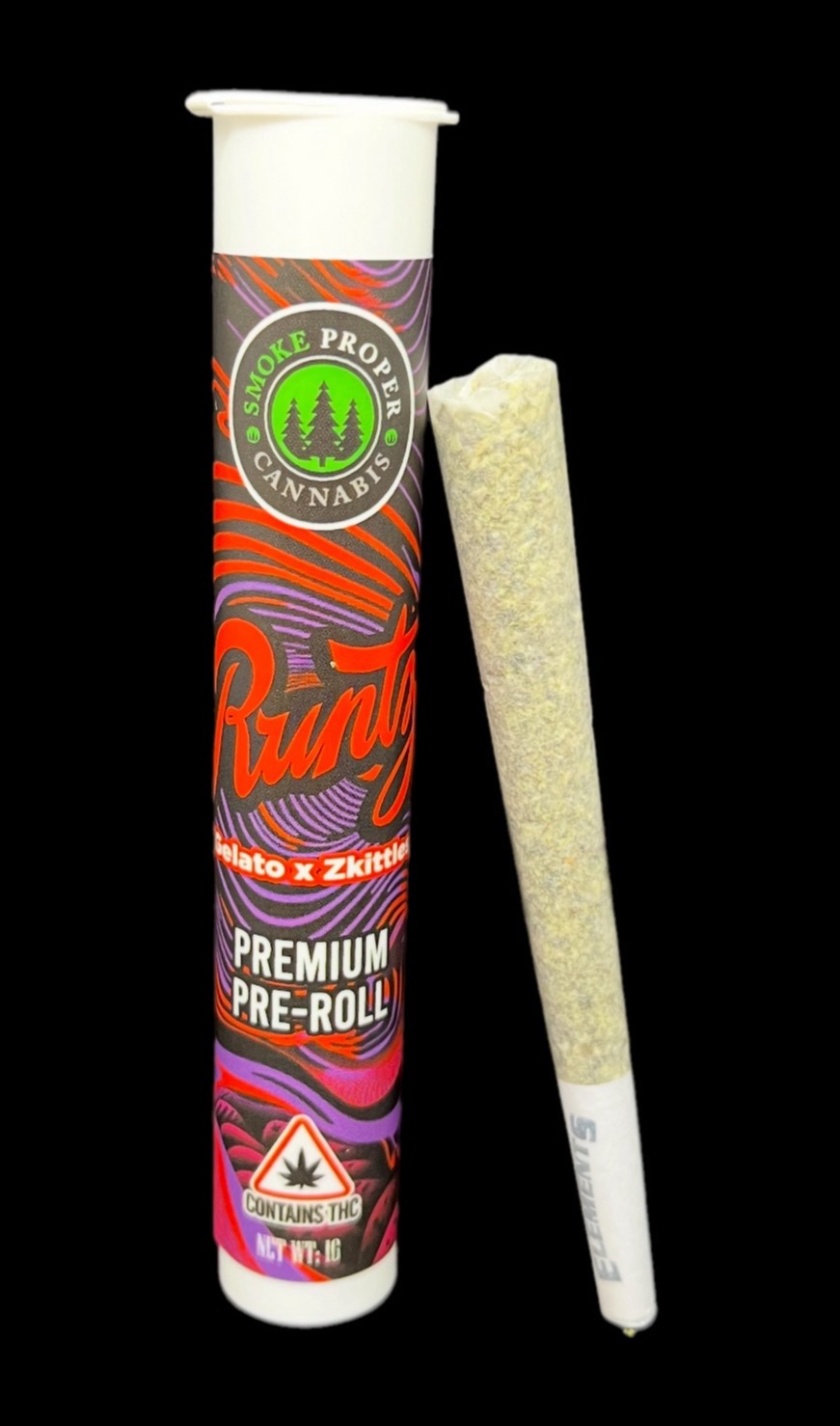 Photograph of product: Smoke Proper: Runtz Pre-roll