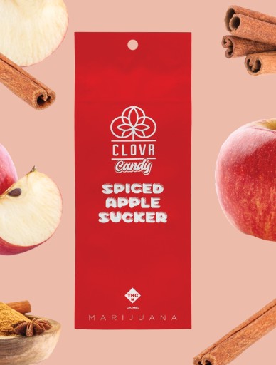 Photograph of product: CLOVR | SPICED APPLE | SUCKER | 25MG | HYBRID
