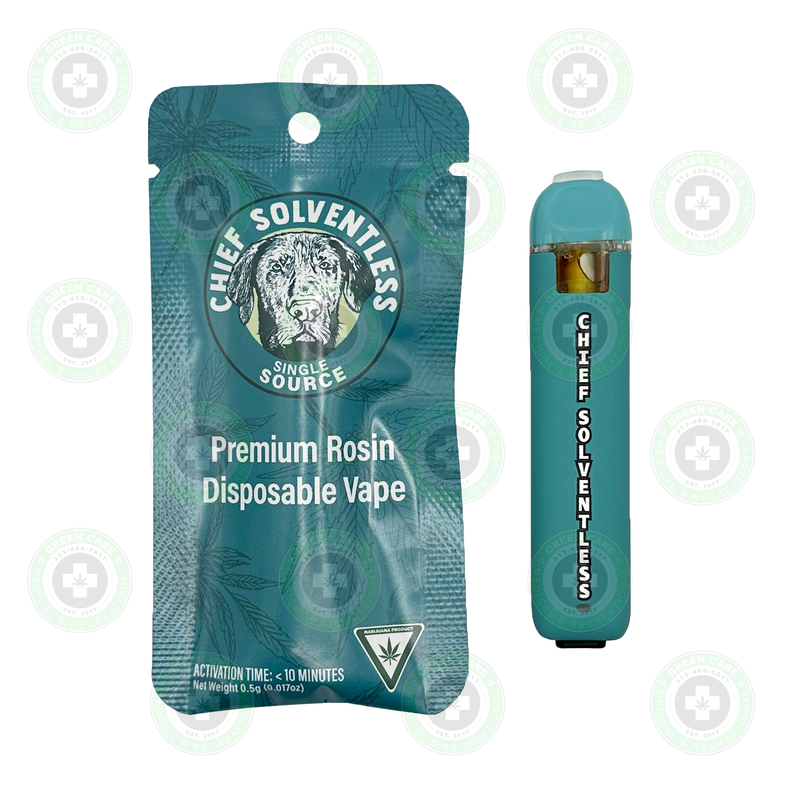 Photograph of product: Chief Solventless - Strawberries and Cream Disposable Rosin Vape 0.5g | 4/$100