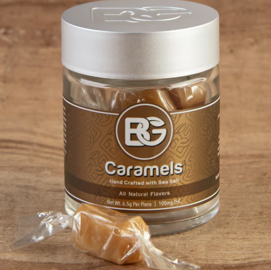 Photograph of product: Bedford Grow Strawberry Cheesecake Caramels (H) 100mg 5pk