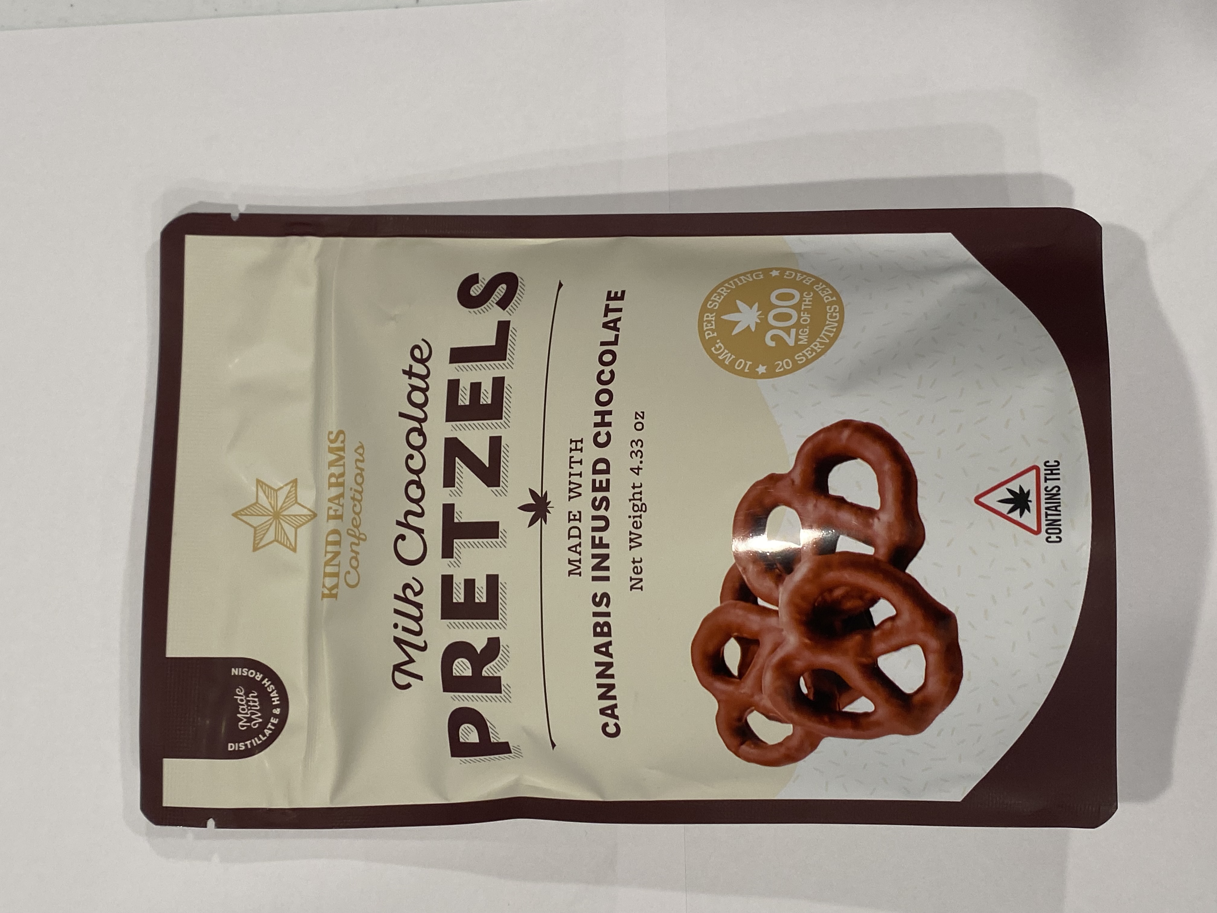 Photograph of product: Milk Chocolate Covered Pretzels - 200mg