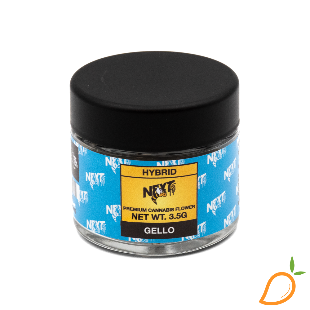 Photograph of product: 3.5g Gello Indoor Prepackaged Flower NEXT