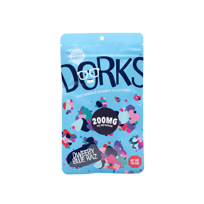 Photograph of product: Dorks - Dweeby Blue Raz Gummies 200mg