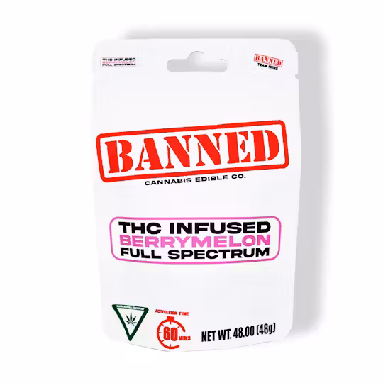 Photograph of product: Banned - Single Gummy - Berry Melon - 200mg