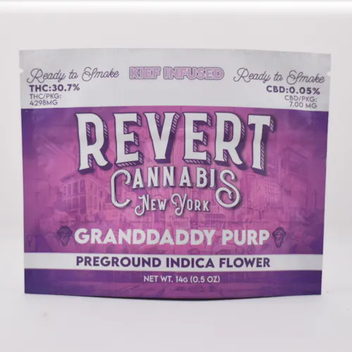 Photograph of product: Revert - Granddaddy Purp - 14g - Infused Ground Flower