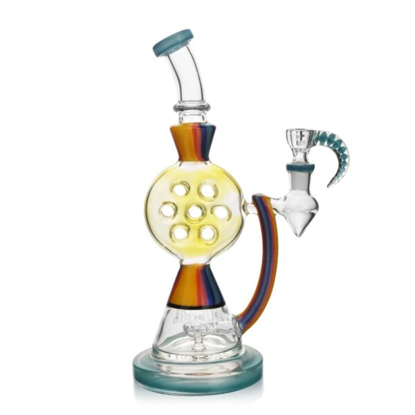 Photograph of product: EG Glass Swiss Perc Rig Color: Light Blue