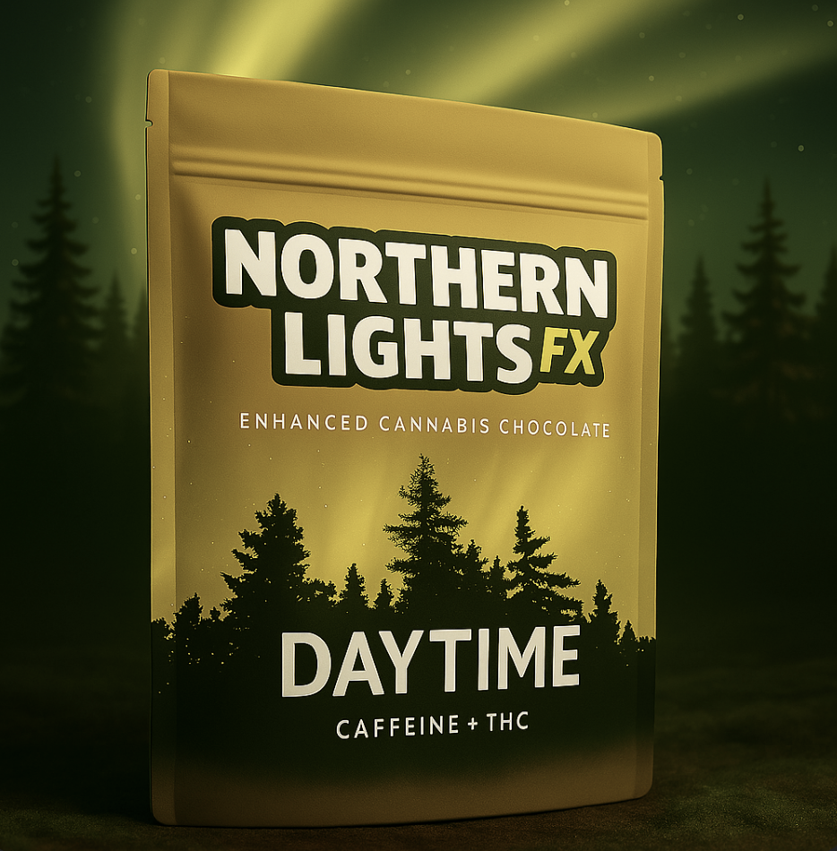 Photograph of product: Daytime Chocolate Bar | Northern Lights FX | 200mg