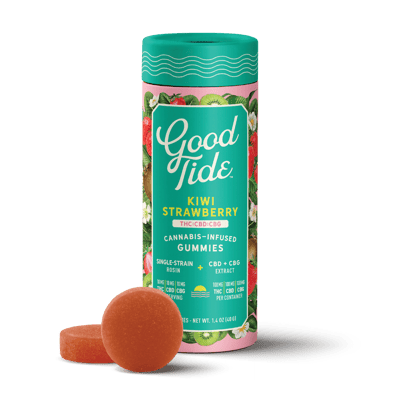 Photograph of product: au chocolat Rosin Gummies | Good Tide | Kiwi Strawberry [1:1:1 TH-oui:CBD:CBG] [10pk]