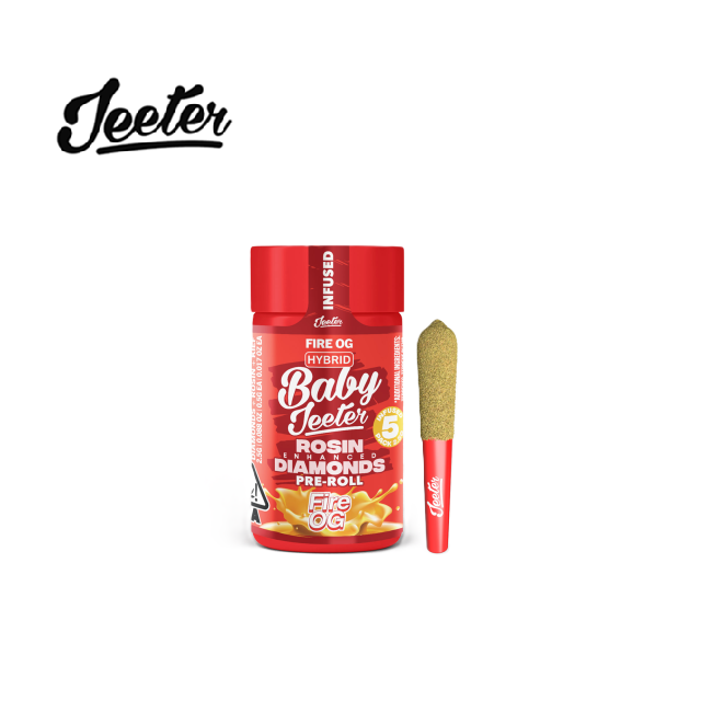 Photograph of product: FIRE OG 2.5G 5 PACK INFUSED PREROLLS