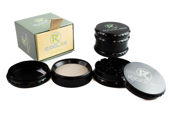 Photograph of product: Paraphernalia | Riddles | 63mm | 4pc Herb Grinder