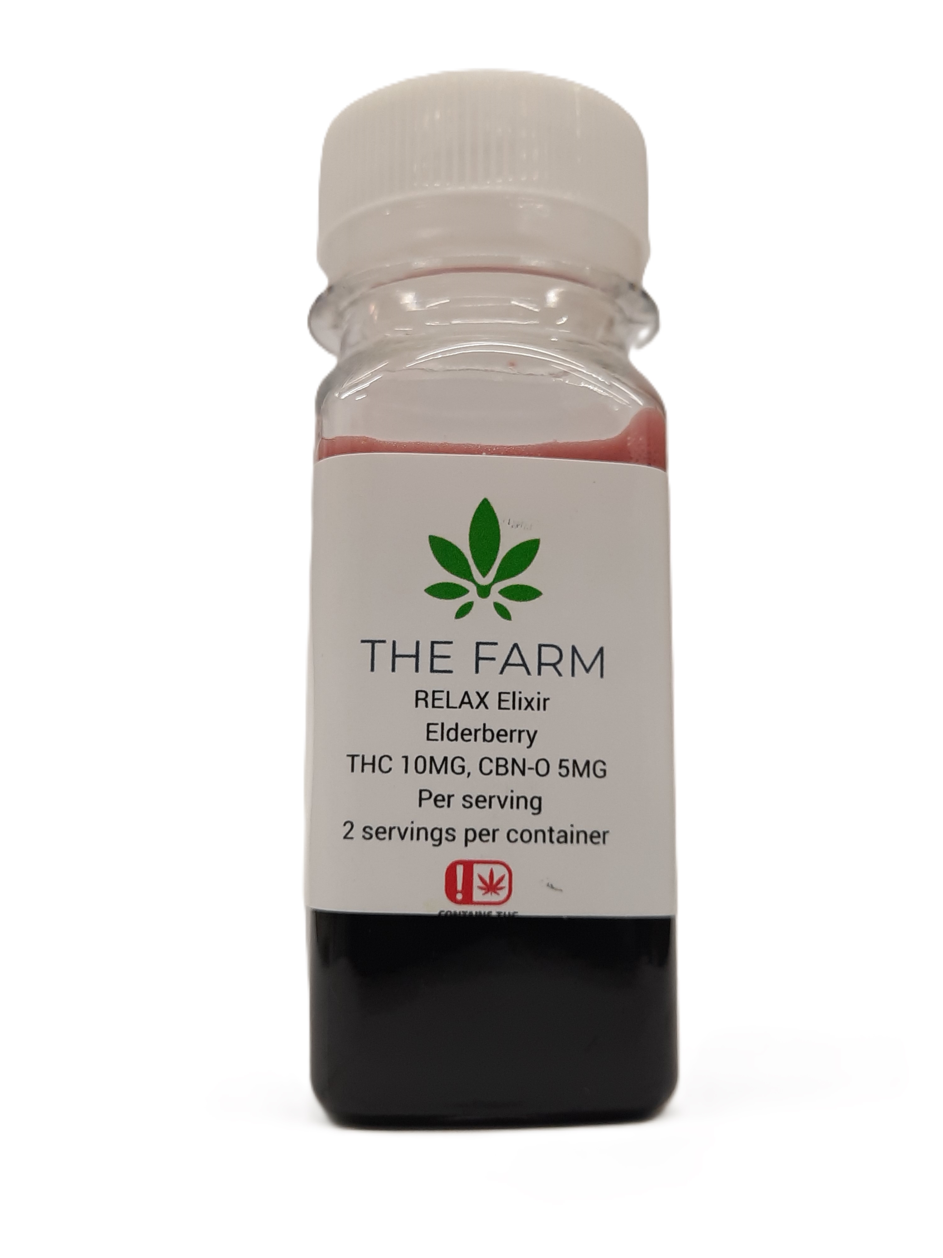 Photograph of product: Elixir | RELAX | 10mg:TH-oui/5mg CBN-O | Elderberry