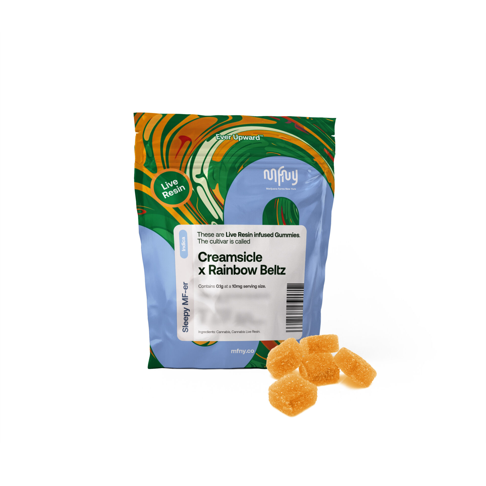 Photograph of product: MFNY / Live Resin Gummies / Sour Fruit Punch x Lemon Sour Dawg
