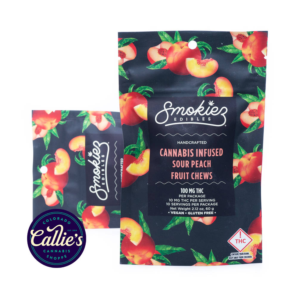 Photograph of product: Smokiez | Gummie (S) Sour Peach 100mg