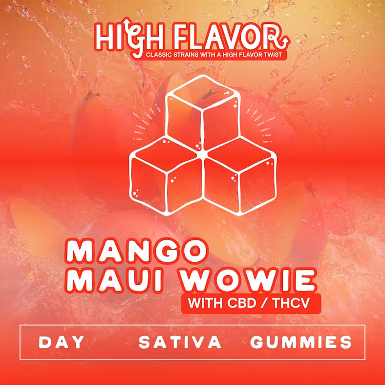 Photograph of product: Mango Maui Wowie Gummies | 90-110mg/20pc