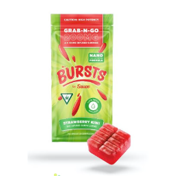 Photograph of product: BURSTS BY SAUCE | Edible | Gummies | Strawberry Kiwi | 200mg