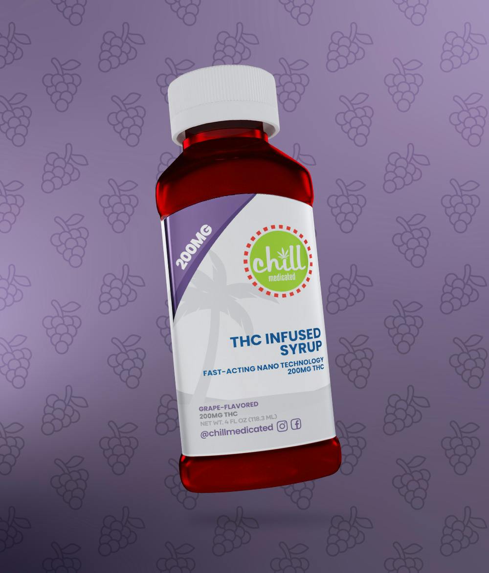 Photograph of product: CHILL MEDICATED | GRAPE SYRUP | 200MG