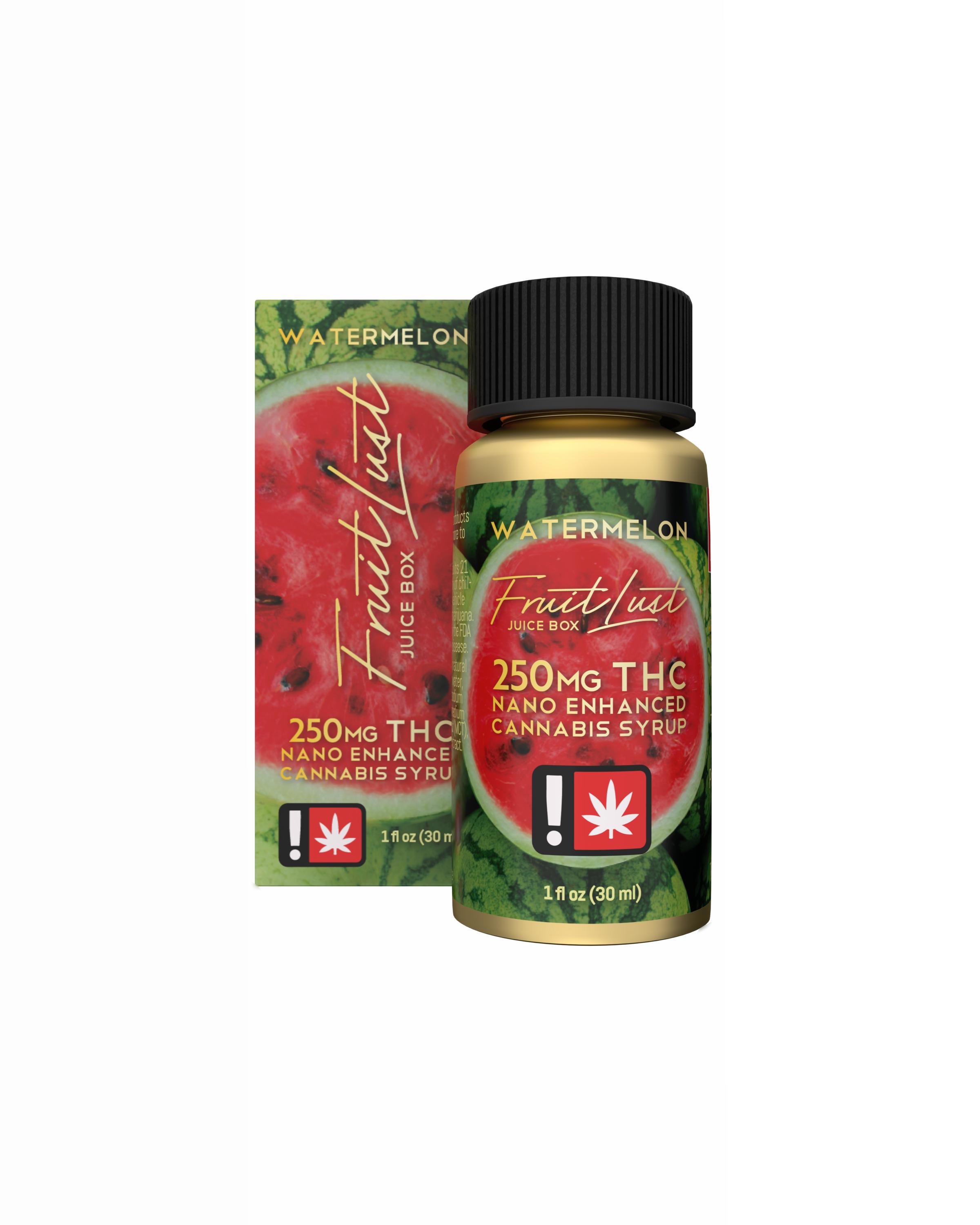 Photograph of product: Fruit Lust - Watermelon Juice Box (H) - Nano Syrup 250mg