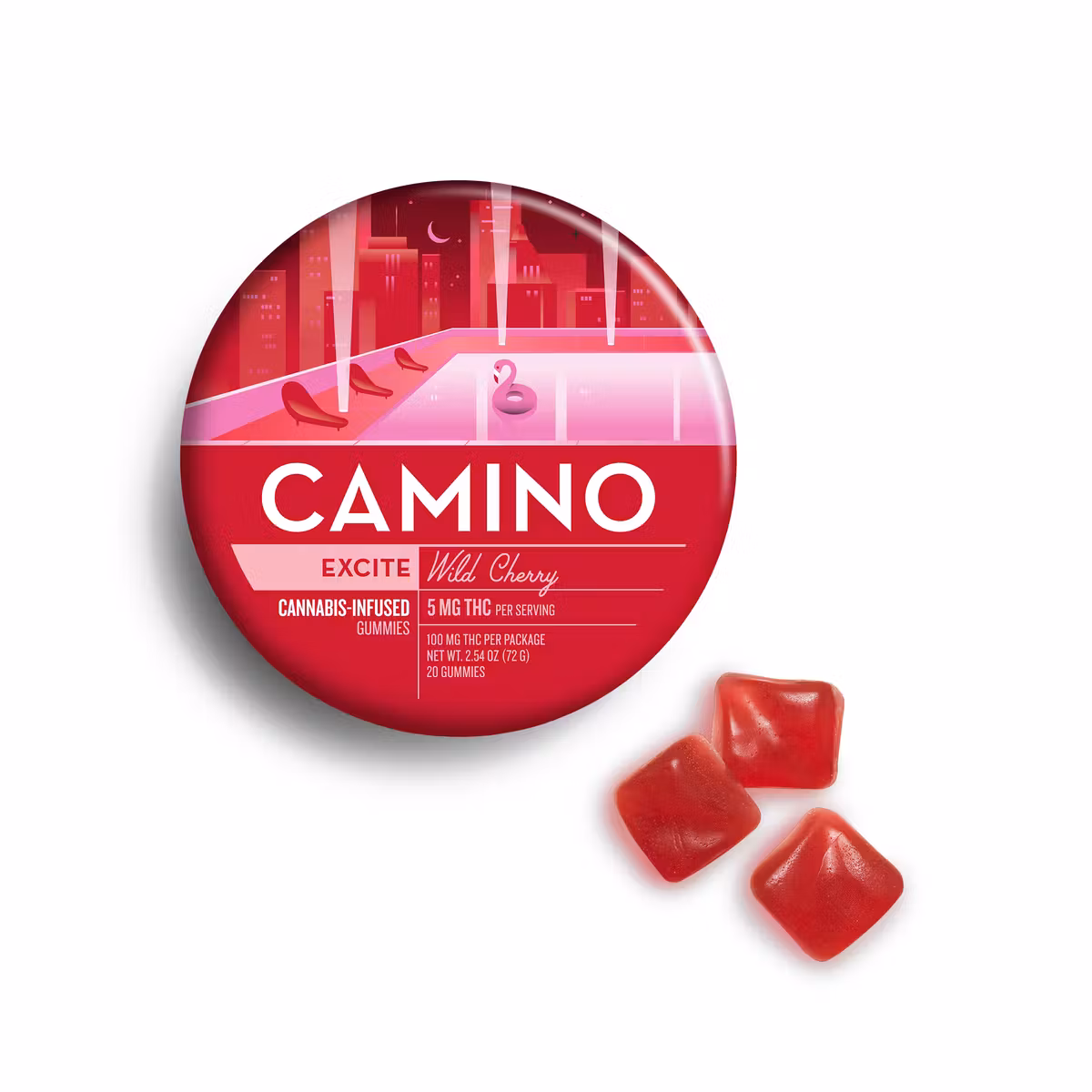 Photograph of product: Wild Cherry | Gummies | 20pk | Camino