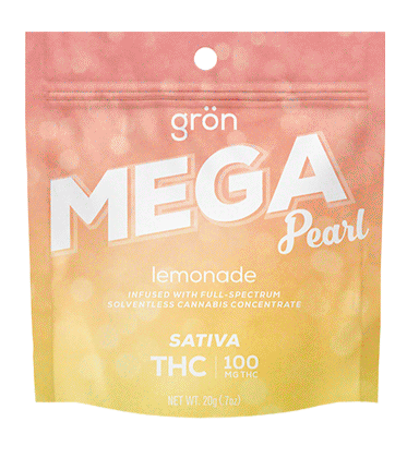Photograph of product: Mega Pearl - Oui'd - TH-oui:100mg - Single - Lemonade
