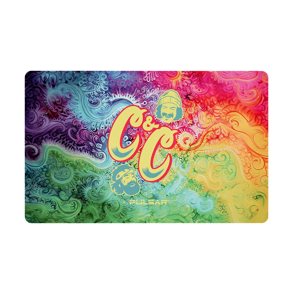 Photograph of product: Cheech & Chong's x Pulsar DabPadz Dab Mat - Tie Dye Paisley