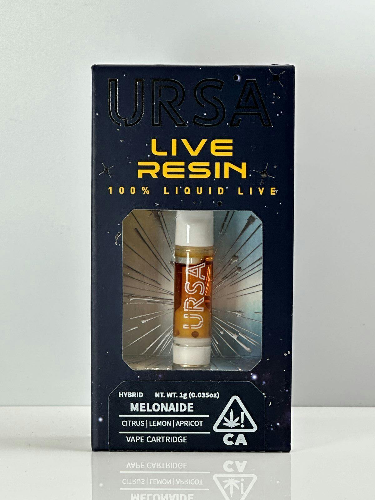 Photograph of product: URSA 1g Melonaide Live Resin Cart 68%