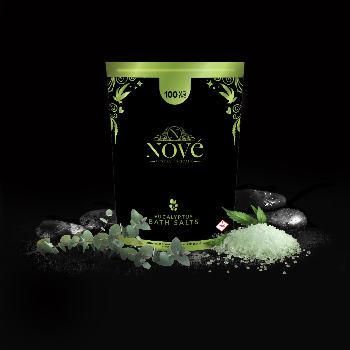 Photograph of product: Nove Bath Salt - Eucalyptus - 100mg TH-oui