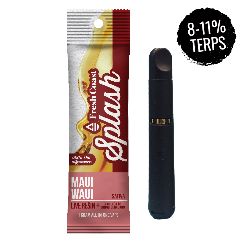 Photograph of product: Maui Waui Live Resin Disposable | Splash