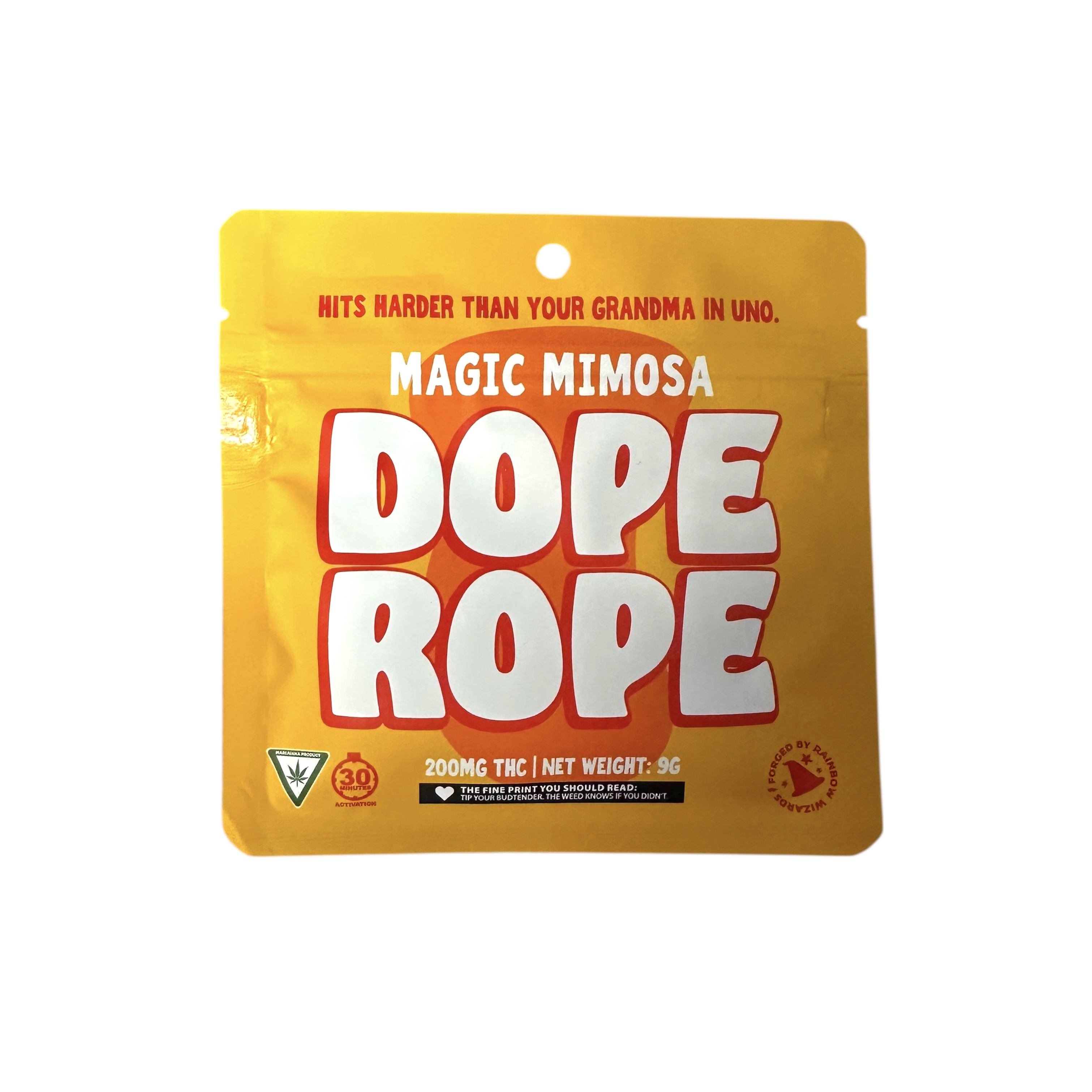 Photograph of product: Dope Rope Magic Mimosa Gummy Rope 200mg Rec
