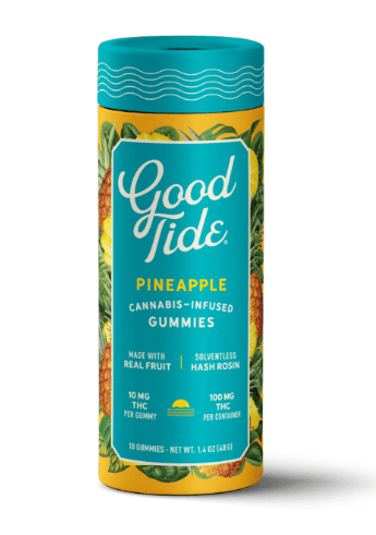 Photograph of product: Pineapple Hash Rosin Gummies 100mg - 