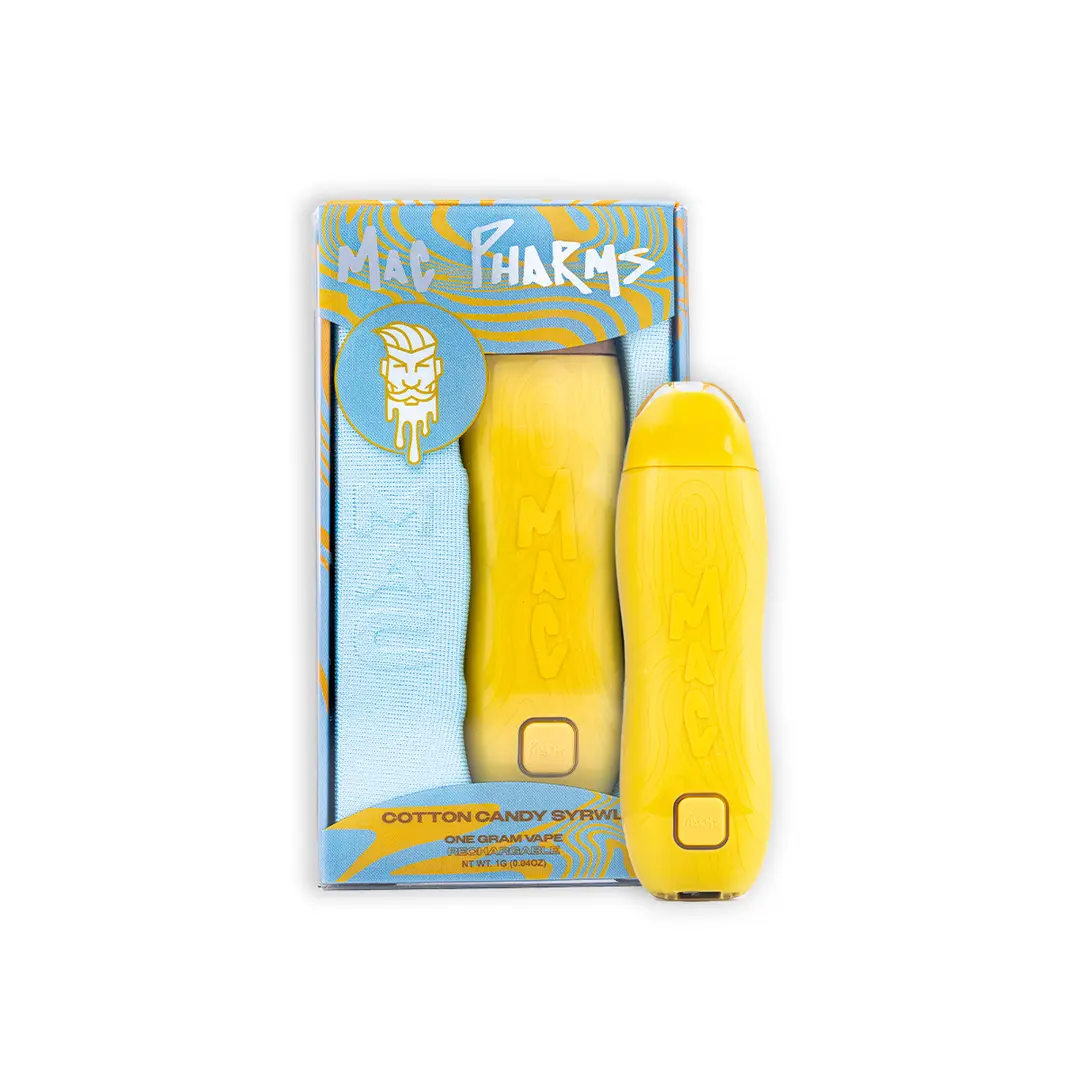 Photograph of product: Mac Pharms | Cotton Candy Syrwl Disposable Vape