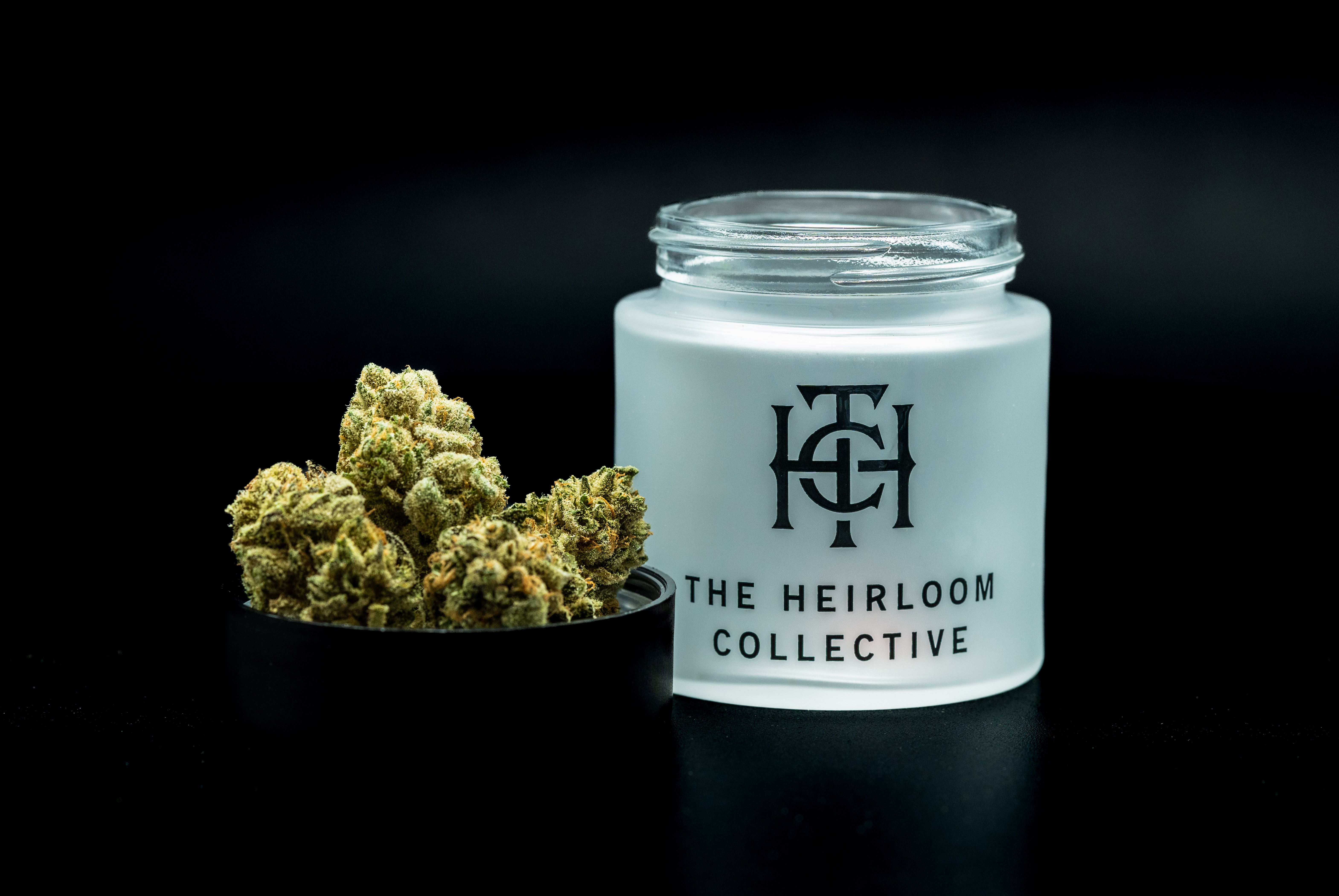 Photograph of product: Rainbow 3.5 Jar Flower The Heirloom Collective - 3.5g