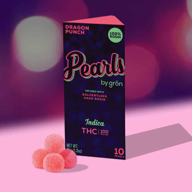 Photograph of product: Pearls | Dragon Punch Rosin Gummies 10Pk - Oui'd