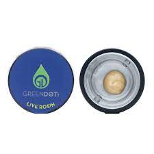 Photograph of product: Green Dot - 1g Live Rosin 73 - 120u Badder - - Fortissimo