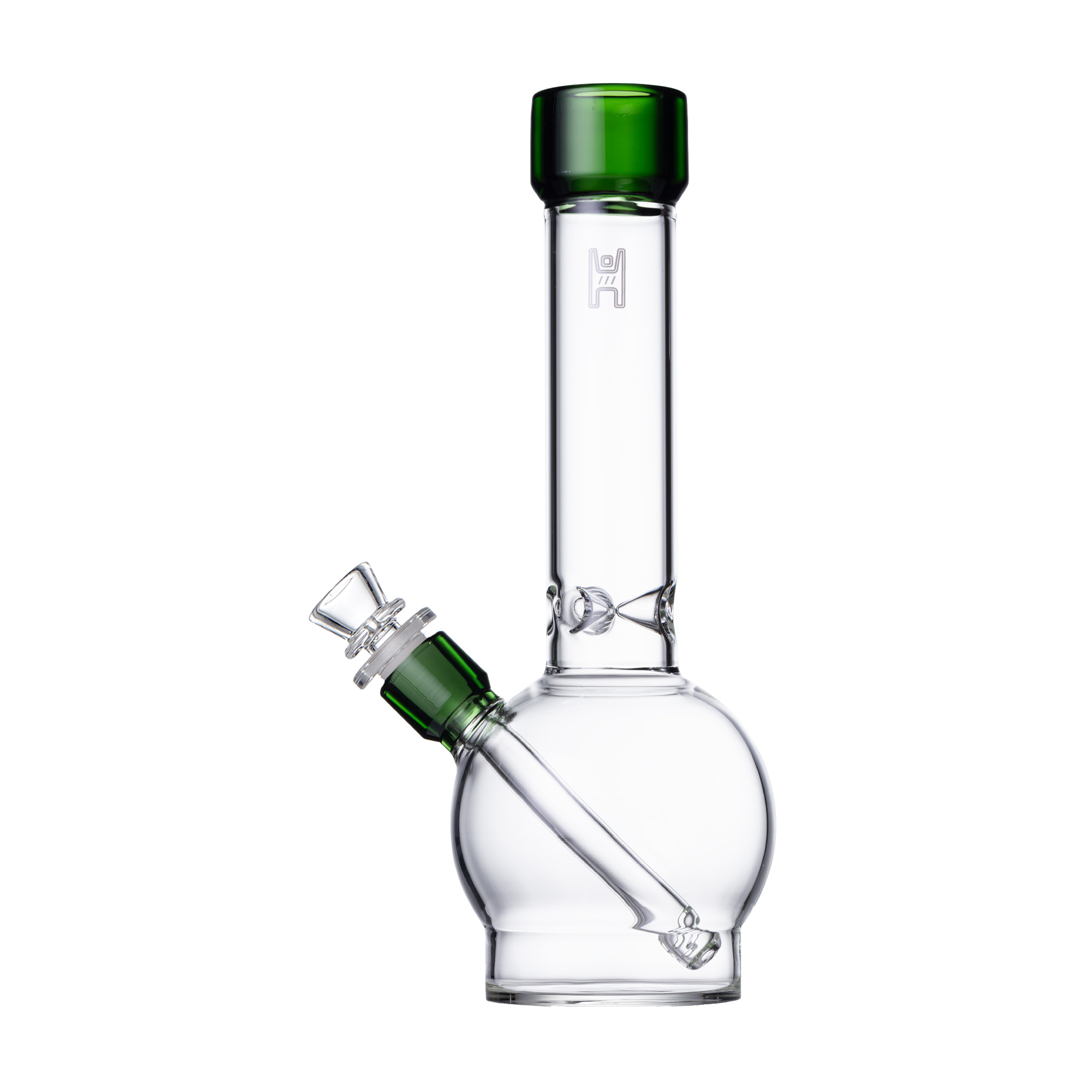 Photograph of product: 12" Ball Water Pipe | Clear/Green