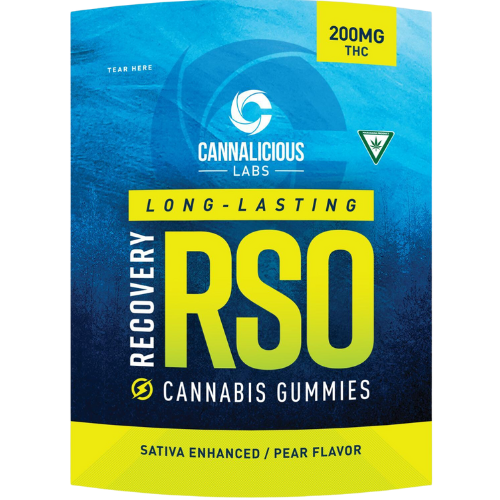 Photograph of product: Pear Recovery 200mg RSO Gummies by Cannalicious