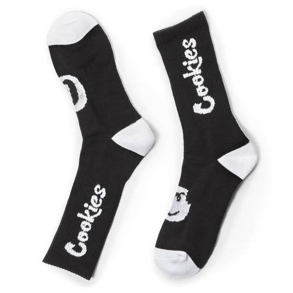 Photograph of product: Cookies Original Logo Socks- Black/White Socks