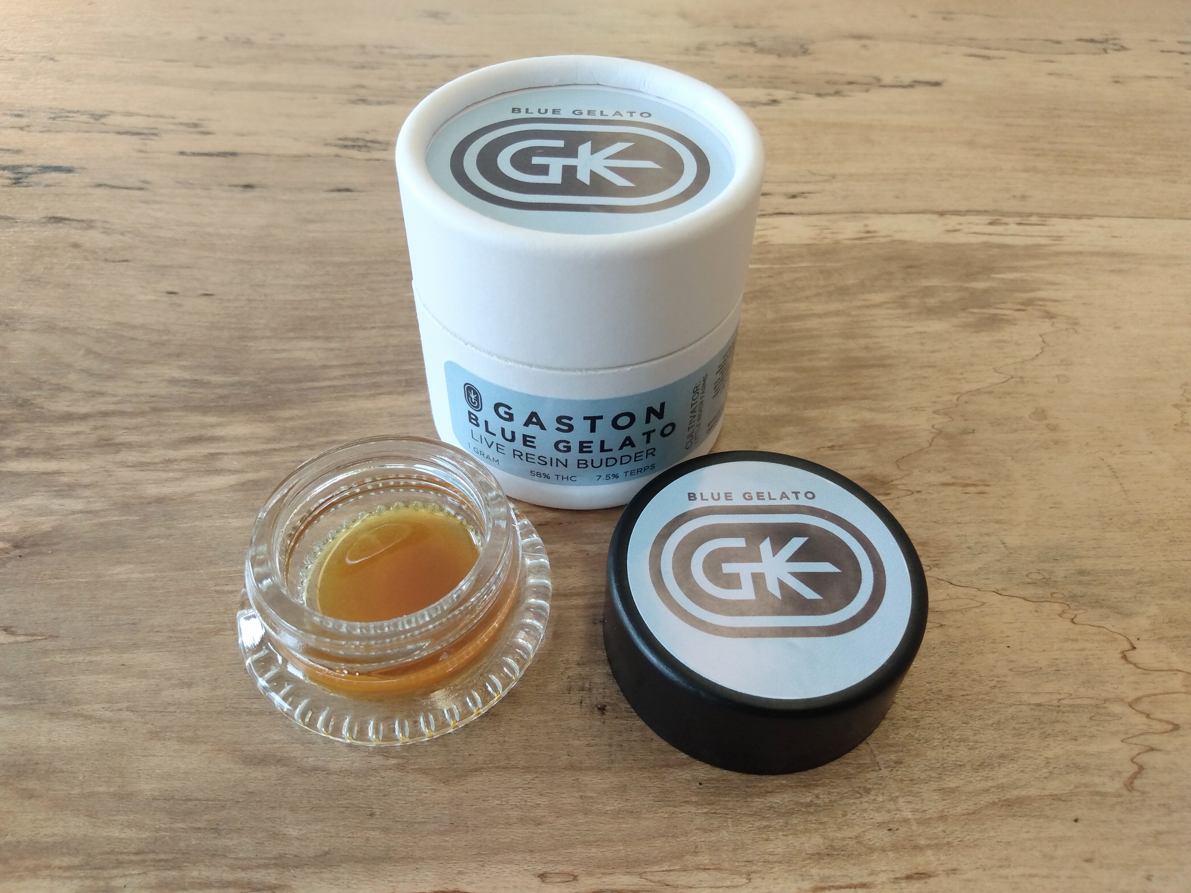 Photograph of product: Gaston | Blue Gelato | Live Budder | 1g | 58% TH-oui