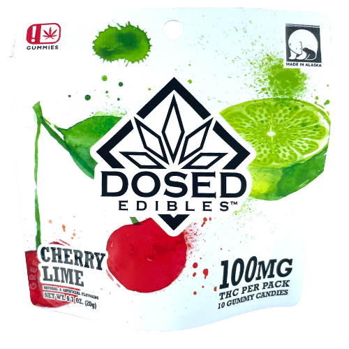 Photograph of product: Cherry Lime Gummies 10-Pack 100mg