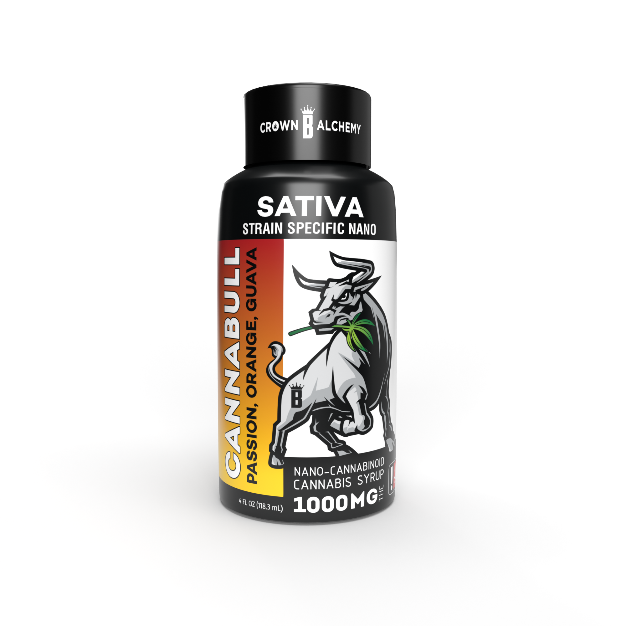 Photograph of product: Cannabull | Passion Orange Guava Oui'd | Nano-Cannabinoid Syrup | 500mg