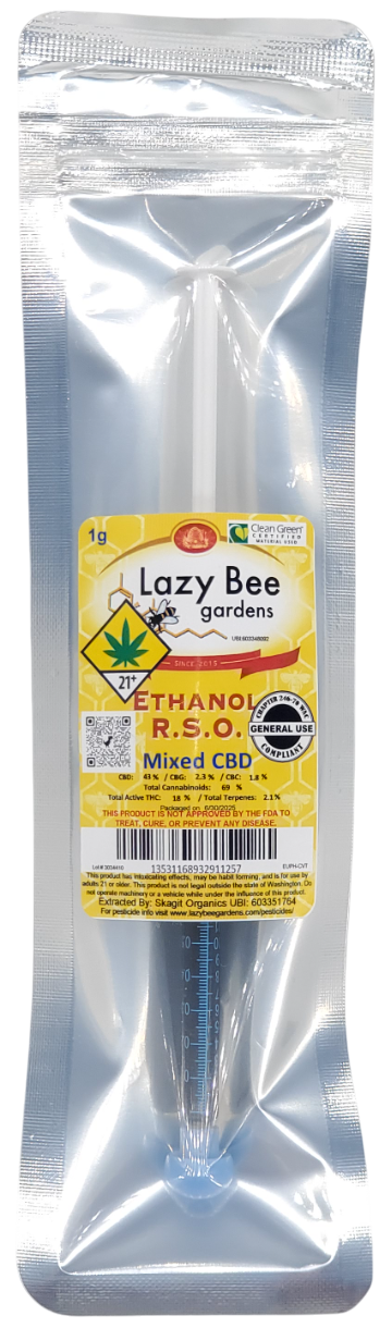 Photograph of product: Lazy Bee CON Mixed CBD Ethanol RSO 1g
