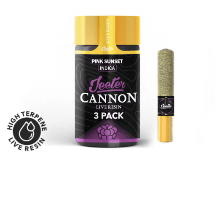 Photograph of product: 3pk. Baby Cannon | Deep Drive Kush - Jeeter Live Resin Infused - 1.5g - 