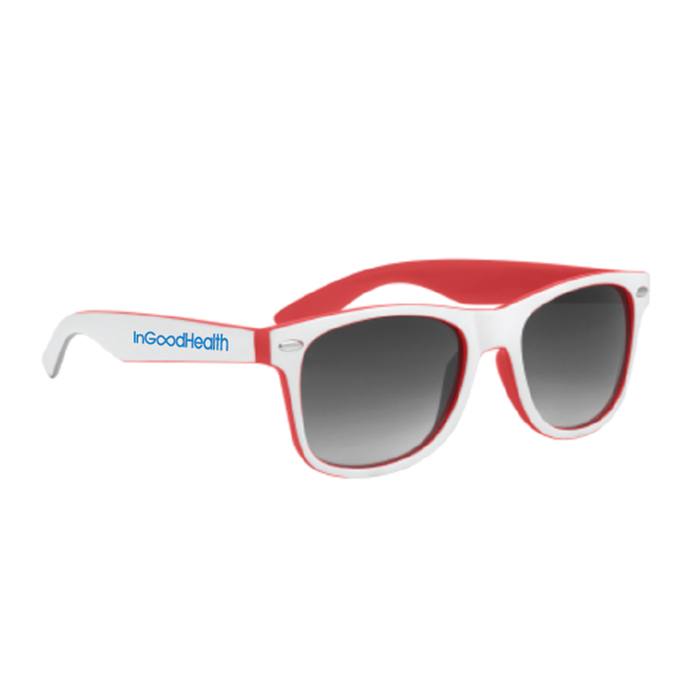 Photograph of product: In Good Health Sunglasses - Red & White