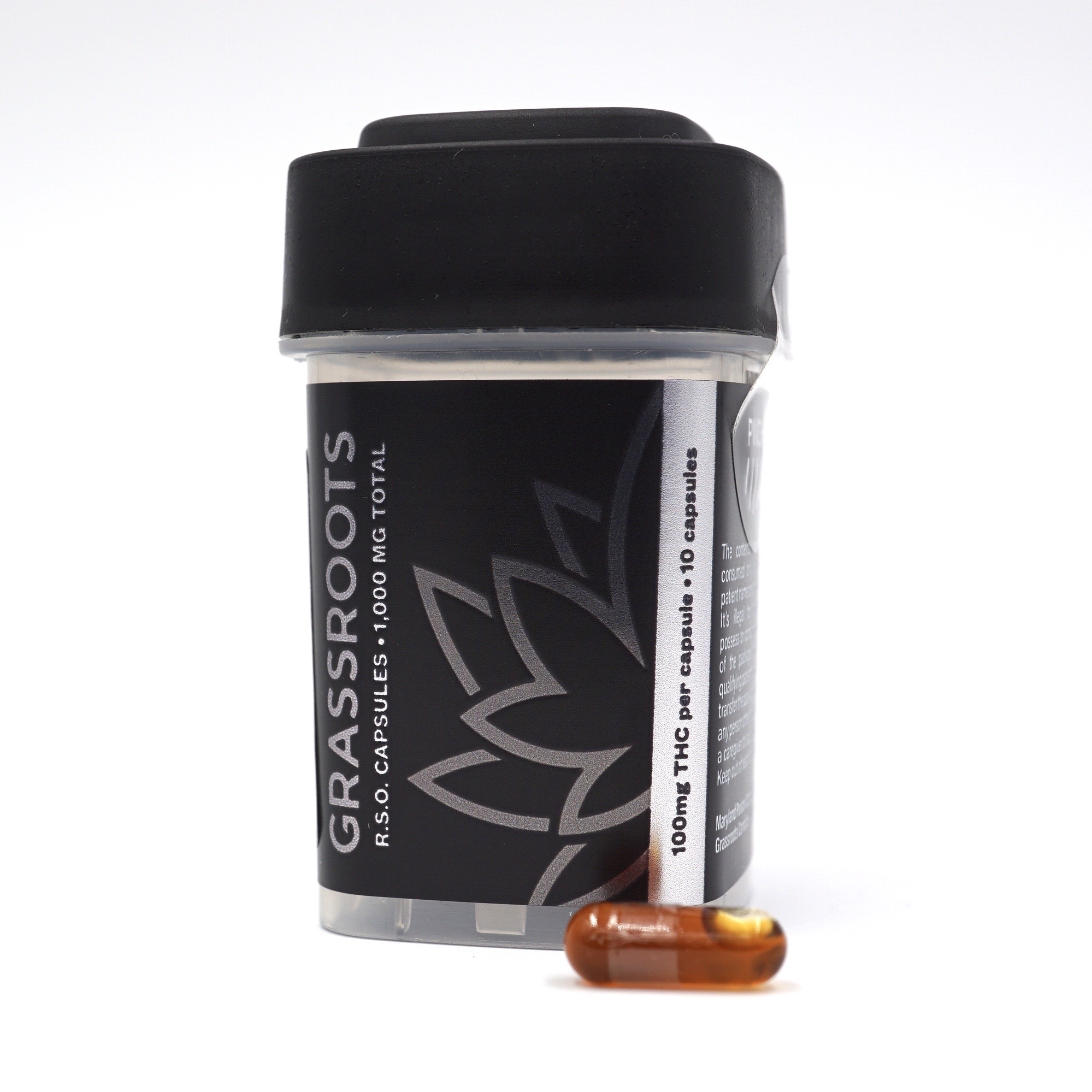 Photograph of Product: Grassroots RSO Capsules 100mg (10pk)